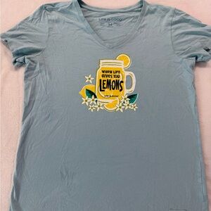 Women's Life is Good When Life Gives You Lemons Blue SS Crusher Medium E33